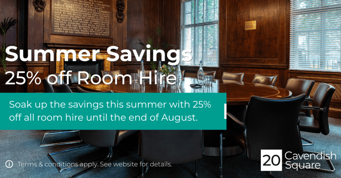 Summer Offer | Central London | Conferences | Meeting Rooms | 20 Cavendish Square