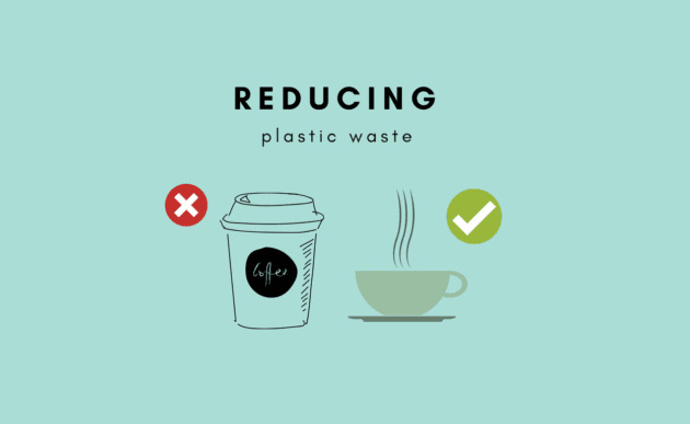 Reducing plastic waste infographic